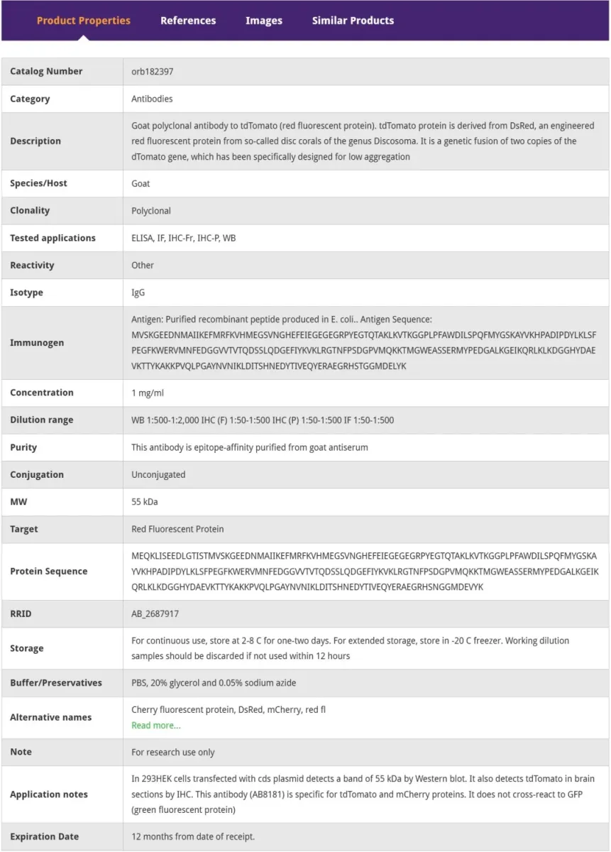 Biorbyt明星产品【tdTomato抗体】:再添2篇nature文献3