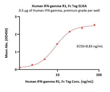 Human IFN-gamma R1 Protein, Fc Tag